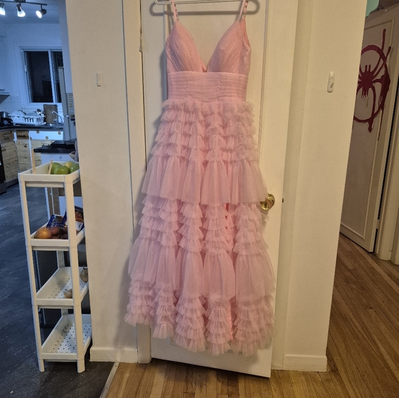 Pink elegant dress  Robe élégante rose - Picture 4 of 4